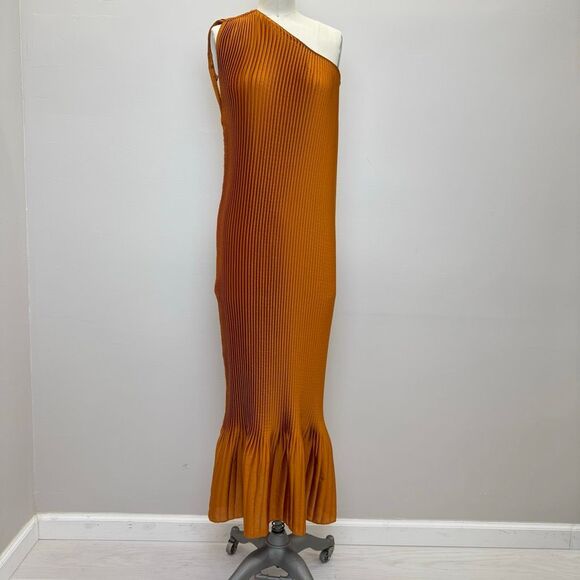 TOME One Shoulder Pleated Dress - Picture 5 of 16